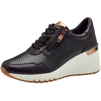 Marco Tozzi Sneaker mit Lederanteil mit Keilabsatz, Braun (Mocca Comb), 39