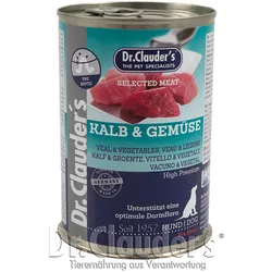 Dr Clauders Selected Meat Kalb & Gemüse Hundenassfutter 400 Gramm