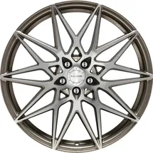 Axxion AX9 platin grau hochglanzpoliert 9x21 ET42 5x112 66,6,