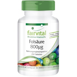 fairvital Folsäure 800 µg Tabletten 250 St.