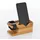 Relaxdays Ladestation, für Apple Watch & iPhone, Bambus, HxBxT: 6 x 14 x 6,5 cm, Handy-Station & Uhrenständer, Natur