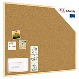 ALLboards Pinnwand mit Holzrahmen 100 x 80 cm Kork