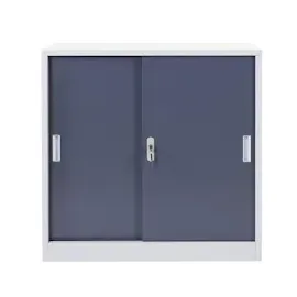 Mendler Boston Aktenschrank 90 x 90 x 45 cm grau