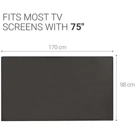 kwmobile 75" TV Abdeckung Indoor - Fernseher Hülle Bildschirmschutz Abdeckung - TV Bildschirm Staubschutzhülle - Fernsehabdeckung - Dunkelgrau