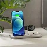 Zen ZENS 4-in-1-Ständer + kabelloses Uhrenladegerät aus Aluminium 4 in 1 Stand Wireless Charger 45W USB PD white