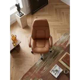 KADIMA DESIGN Chefsessel Echtleder Caramel