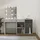 vidaXL Led-schminktisch mit Schrank Betongrau Holzwerkstoff