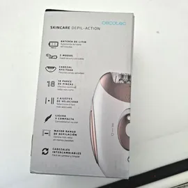 Cecotec Kabelloser Epilierer Bamba SkinCare Depil-action. Lithiumbatterie, 40 Minuten Akkulaufzeit, Wasserdicht, Austauschbare Köpfe, 2 Geschwindigkeitseinstellungen, Kabelloser Modus