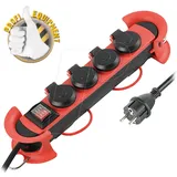 Maxtrack Steckdosenleiste 4-fach 5 m Schwarz 1 St.