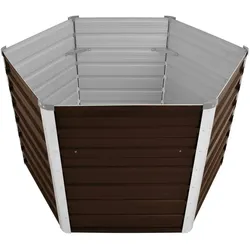 vidaXL Garten-Hochbeet Braun 129 x 129 x 77 cm Verzinkter Stahl