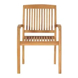 vidaXL Stapelbare Gartenstühle mit Kissen 95,5 x 59 x 26 cm braun 6 St.