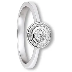 Silberring ONE ELEMENT "Zirkonia Ring aus 925 Silber" Gr. 54, silber, Fingerringe, Damen, 54,mit Zirkonia, Silber 925 (Sterlingsilber), Damen Silber Schmuck