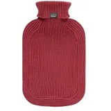 Fashy Wärmflasche mit Rollkragen-Strickbezug rostrot 2 L