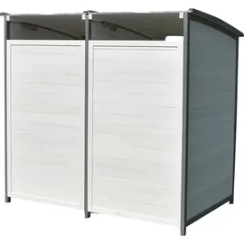 MuCoLa Mülltonnenbox Doppelbox 140 x 127 cm grau