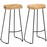 vidaXL Gavin Hellbraun, Holz, Mangoholz, 40x78x45 cm, Esszimmer, Barmöbel, Barhocker