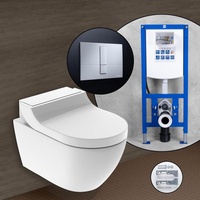 Geberit AquaClean Tuma Comfort Komplett-SET Dusch-WC mit neeos Vorwandelement,, 146290111+16782CM#SET,