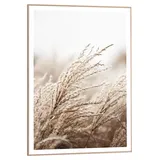 reinders Wandbild 50 x 70 cm Gräser Holz Beige
