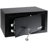 HMF 49217-02 Safe Tresor mit Schlüssel, Möbeltresor 31 x 17 x 25 cm Schwarz