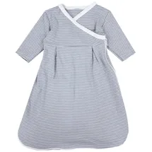 TupTam Langarm Innenschlafsack – Baby Schlafsack mit Ärmeln, Ganzjahresschlafsack aus Baumwoll-Jersey – Unisex, Farbe: Streifenmuster Grau, 74-80 - 74-80