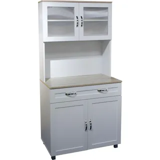 Hti-Living HTI-Living, Küchenbuffet mit Glasteil Weiss Blanca
