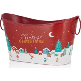 Brubaker Cosmetics Bade- und Dusch Set Winter Beeren Duft - 6-teiliges Geschenkset in dekorativer Metallwanne Weihnachten - Weihnachtsset