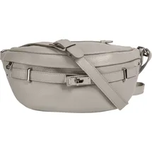 Samantha look Gürteltasche echt Leder, Made in Italy, grau