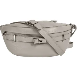 Samantha look Gürteltasche echt Leder, Made in Italy, grau