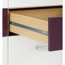 Priess Drehtürenschrank 140 x 193 x 56 cm Lila/Weiß