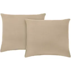 Kissenhüllen-Set Basic Beige, 2 Stück