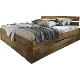 Home Affaire Massivholzbett HOME AFFAIRE "Tommy, Futonbett, aus Massive FSC-zertifizierte Wildeiche, Futon Stil", braun (wildeiche), B:166cm H:88cm L:213cm, Betten, Massivholzbett, Massivholz Scandi Design, Robust, stabil, In unterschiedlichen Breiten