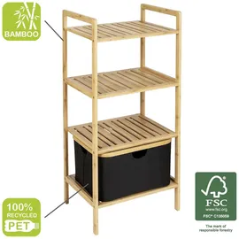 Wenko Ecori Standregal 44 x 93,5 x 33 cm Schwarz