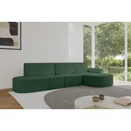 altdecor Eckcouch Cord 5-Sitzer Grün