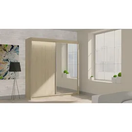 altdecor Schiebetürenschrank Parti 200 x 216 x 61 cm Braun