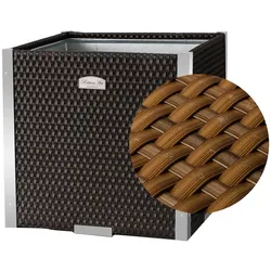 Polyrattan Pflanzgefäß mit Aluminiumrahmen