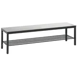 C+P Sitzbank Umkleidebank für Feuchträume, Feuchtraumgeeignet, da verzinkt und einbrennbeschichtet grau