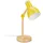 Relaxdays Schreibtischlampe, verstellbare Retro Tischlampe, Holz, Metall, E14 Fassung, Leselampe, 45,5 x 14,5 cm, gelb