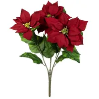 Europalms Weihnachtsstern-Busch, rot, 50cm