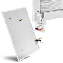 Juskys Fliegenschutzgitter mit Aluminiumrahmen 110 x 130 cm weiß