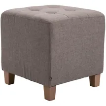 deluke Sitzhocker CELIS Stoff 45 x 46 x 45 cm Taupe
