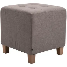 deluke Sitzhocker CELIS Stoff 45 x 46 x 45 cm Taupe
