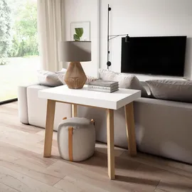 SKRAUT HOME Ausziehtisch 140 x 73 x 90 cm weiß