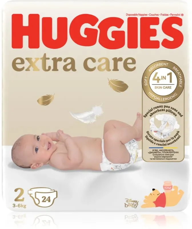 Huggies Extra Care Size 2 Einwegwindeln 3-6 kg 24 St.