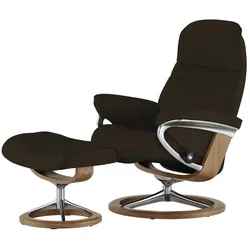 Stressless Relaxsessel mit Hocker Leder Sunrise ¦ braun ¦ Maße (cm): B: 92 H: 105 T: 80.0