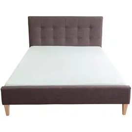 Homestyle4u Polsterbett 180 x 200 cm Braun