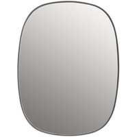 Muuto Framed Spiegel, small, grau / glasklar
