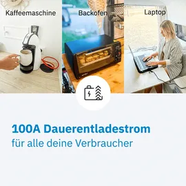 Ective NaC 100 BT Natrium Versorgungsbatterie 12 V 100 Ah Schwarz