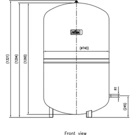 Reflex N 500 l 6bar 120°C grau, 6 bar