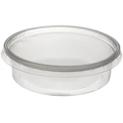 DayBays 250 Stk. Feinkostbecher PP 200 cc. 101x44 mm rund Kombi-Verpackung inklusive passende Deckel
