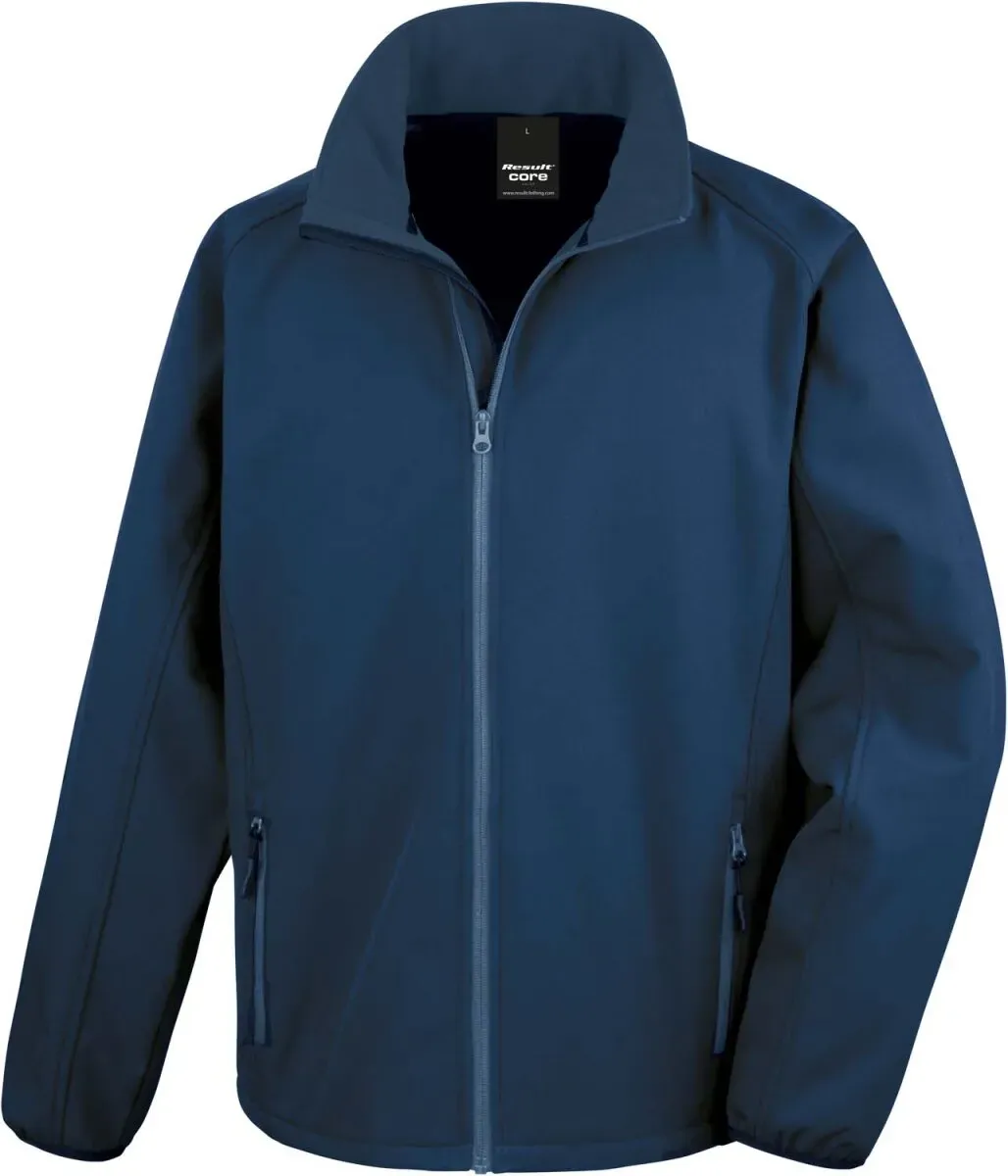 Result Herren 2-Lagen Softshell Jacke 'Printable' Softshell-Jacke R231M navy/navy 3XL