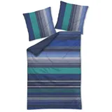 Traumschlaf Marley Gestreift Blau 240 x 220 cm + 2 x 80 x 80 cm